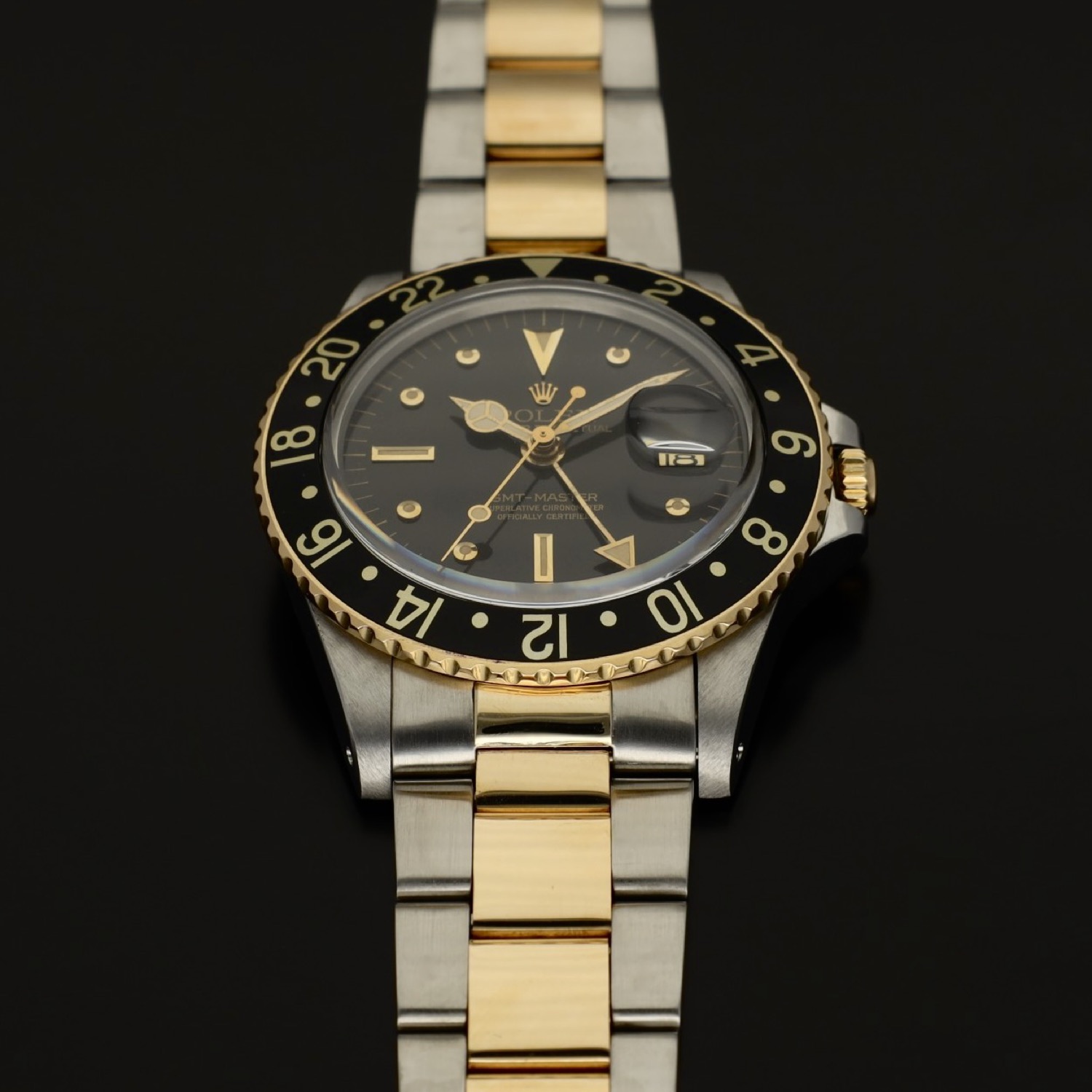 Rolex GMT-Master 1675 in steel and gold, serviced and restored in-house at Watch Repair Maastricht